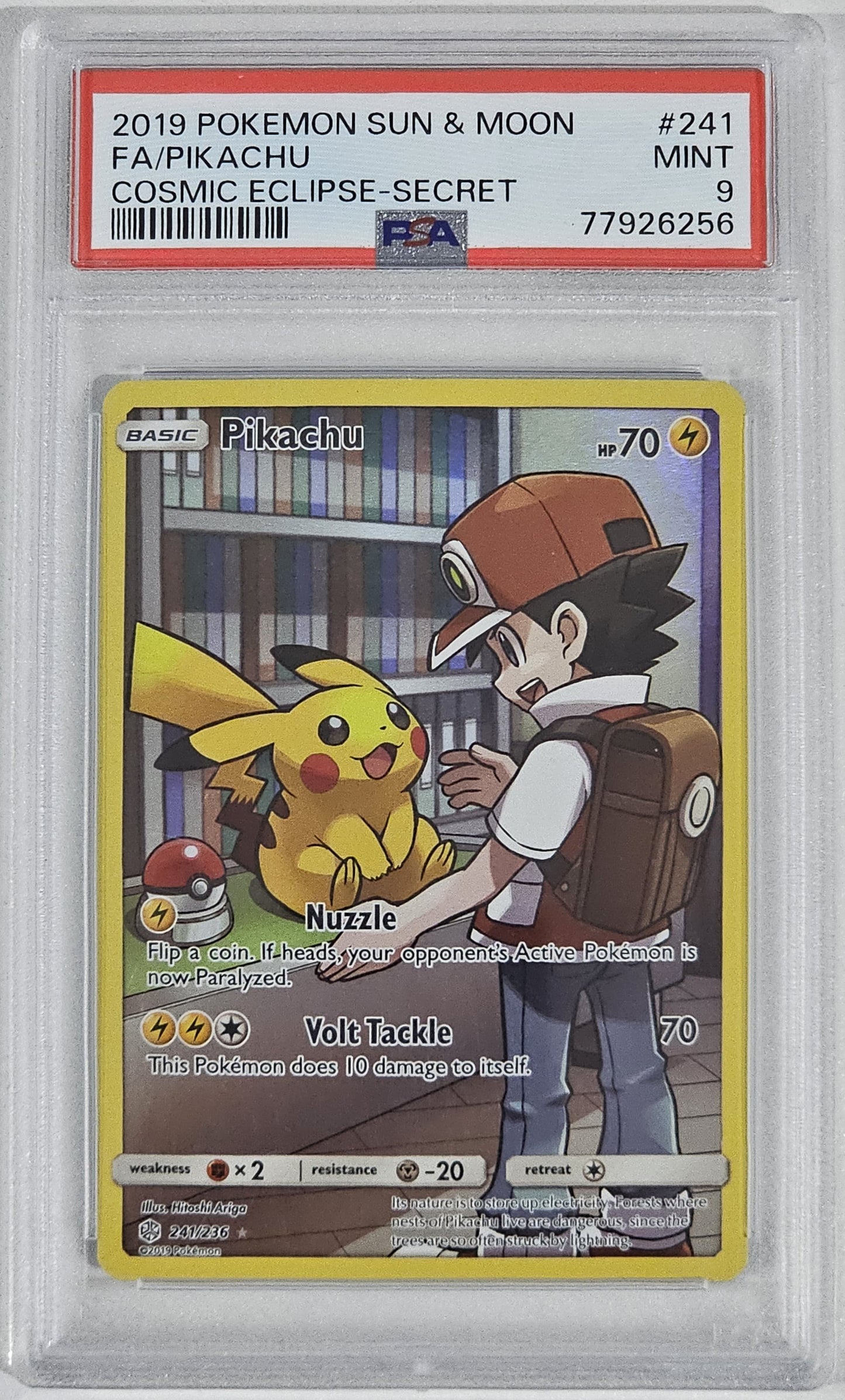 Pikachu #241 Pokemon Cosmic Eclipse PSA 9