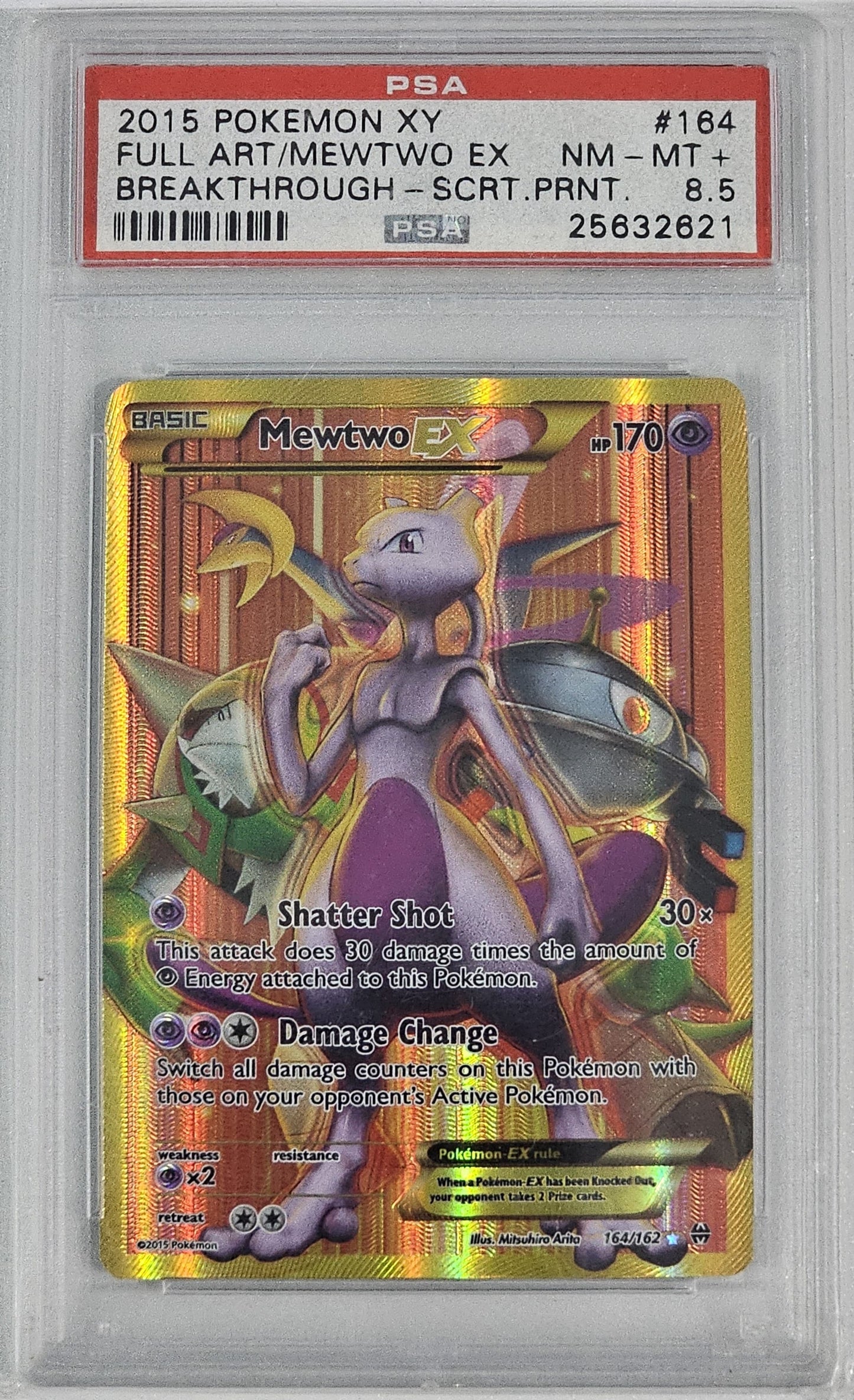 Mewtwo EX #164 Pokemon BREAKthrough PSA 8.5