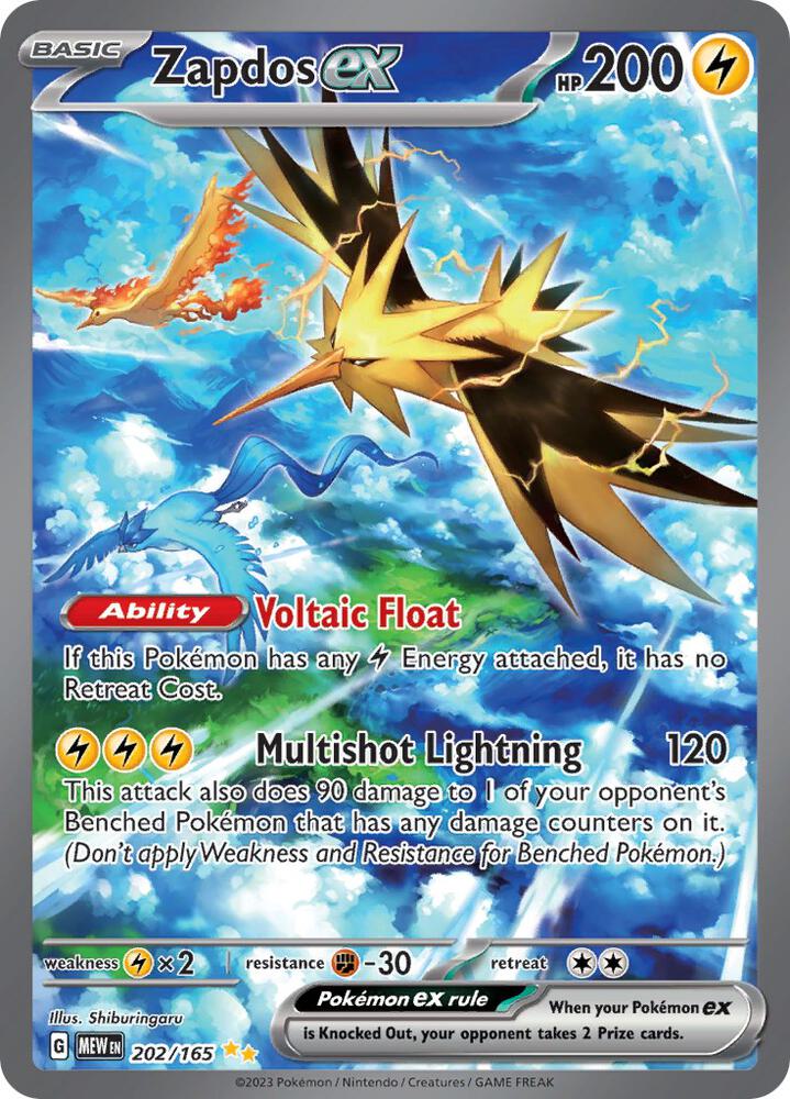 Zapdos ex - 202/165 - SV