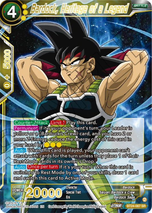 Bardock, Heritage of a Legend - Beyond Generations (BT24)