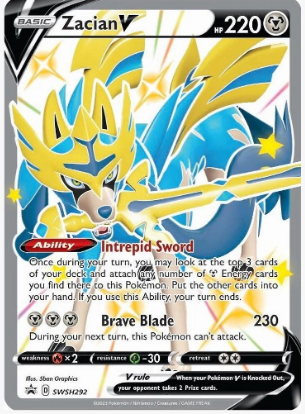 Zacian V (Shiny) - SWSH292 - SWSH: Sword & Shield Promo Cards (SWSD)